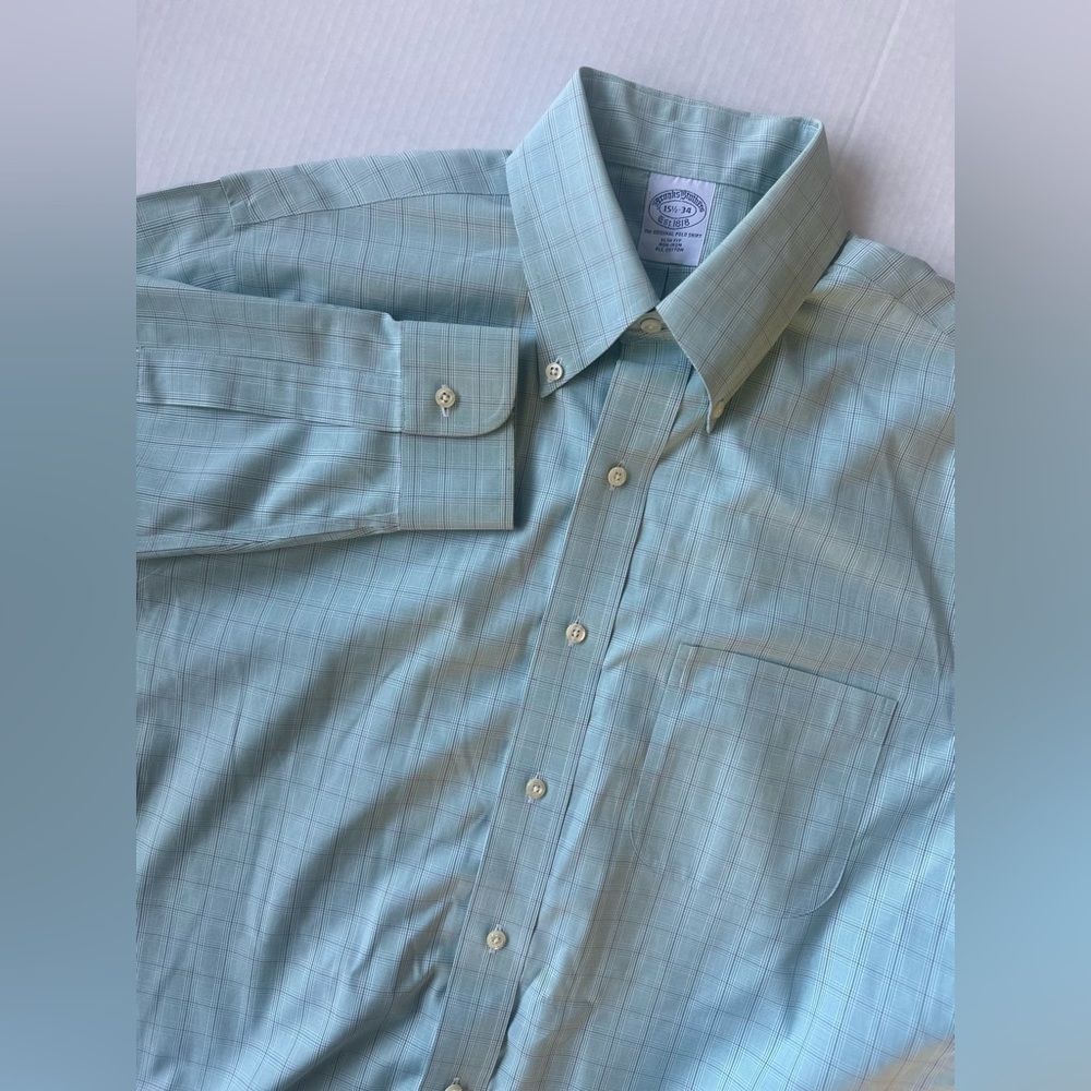 Brooks Brothers Men’s‎ Shirt 346 15 1/2 35 Slim Fit Button Down Dress Shirt